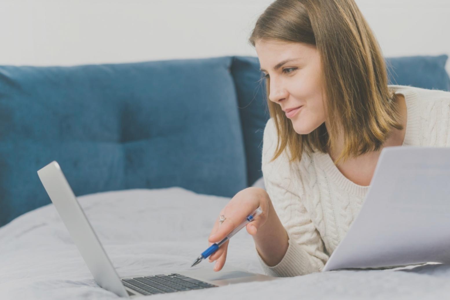 Financial analysis workspace with charts and data